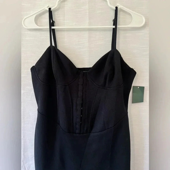 Wild Fable Women's Sleeveless Corset Mini Knit Bodycon Dress Black - Picture 7 of 9